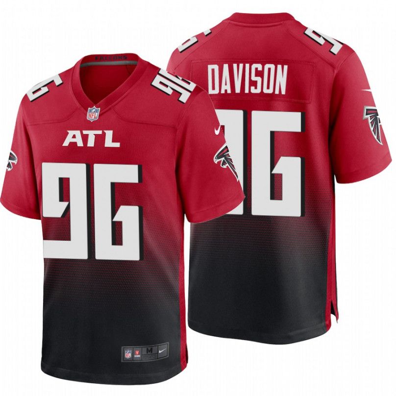 Cheap Men Atlanta Falcons 96 Tyeler Davison Nike Red Game NFL Jersey